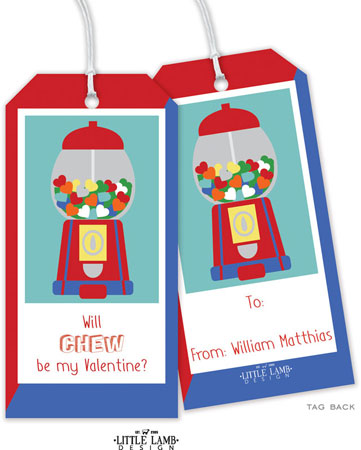 Little Lamb - Valentine's Day Hanging Gift Tags (Gumball)
